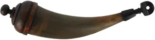Priming Horn,
7-3/8", raised paneled tip,
turned maple base